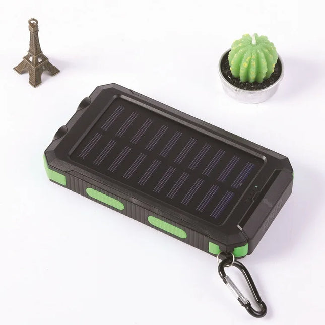 20000mAh Solar Power Bank Waterproof LED Outdoor Charger by zapcart