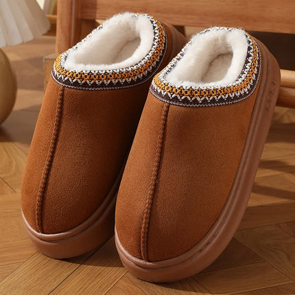 Fluffy Platform Slippers For Women Warm Plush Non Slip by zapcart