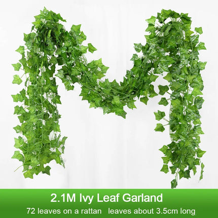 ZQNYCYCN 2.1M Silk Ivy Leaf Garland for Weddings and Decor by zapcart