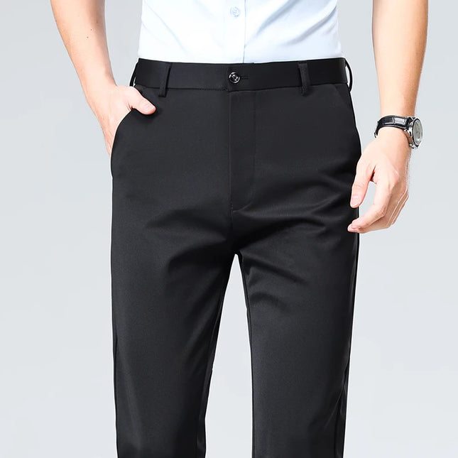 Plus Size Men Dress Pants ENWEIGECN Black Stretch Formal by zapcart