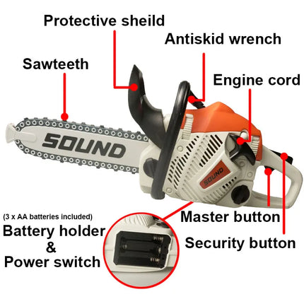 Toy Chainsaw With Goggles For Kids Realistic Sound Play by zapcart