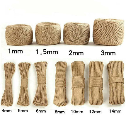 SQLzcCN Natural Jute Ribbon 5M for DIY Crafts and Gift Wrap by zapcart