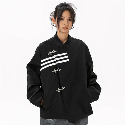 Oversized Chinese Style Womens Blazer For Daily Elegance by zapcart