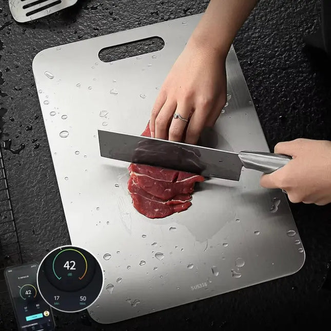 Choice Stainless Steel Cutting Board Antibacterial Kitchen by zapcart