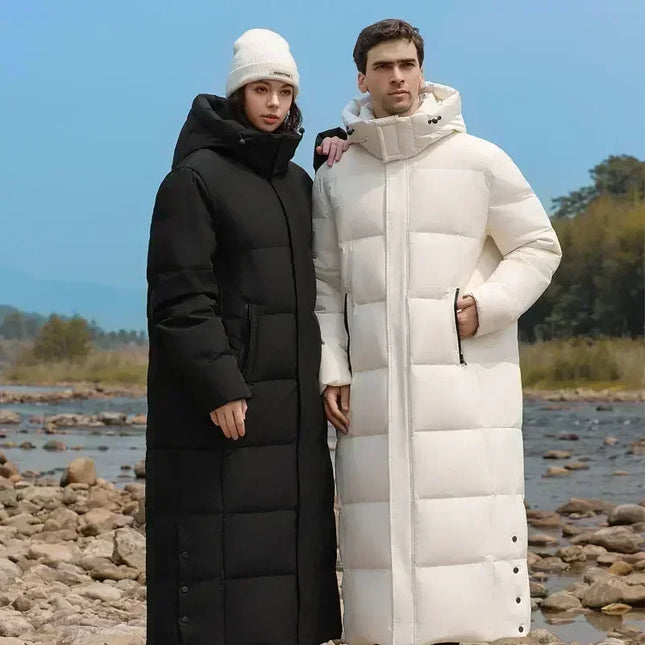 CN Fujian Goose Down Jacket Unisex Long Hooded Parka by zapcart