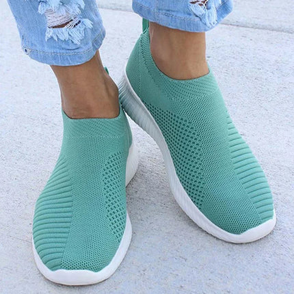 Women's Slip On Sneakers Breathable Comfort Casual White by zapcart
