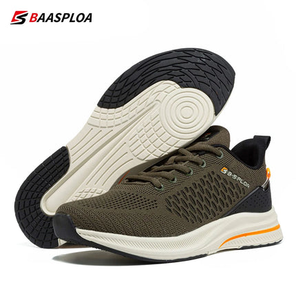 BAASPLOA Men Breathable Mesh Running Shoes Non Slip Comfort by zapcart