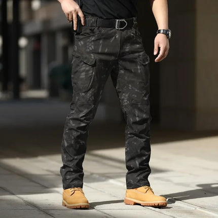 XMGOLONG Men Tactical Cargo Pants Stretch Outdoor Hiking by zapcart