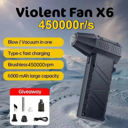 X6 Turbo Air Blower Dust Vacuum For Cars And PCs Compact by zapcart