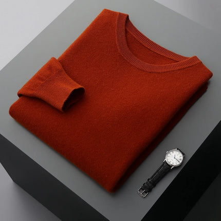 Zocept Men's Merino Wool Sweater Round Neck Thickened Warm by zapcart
