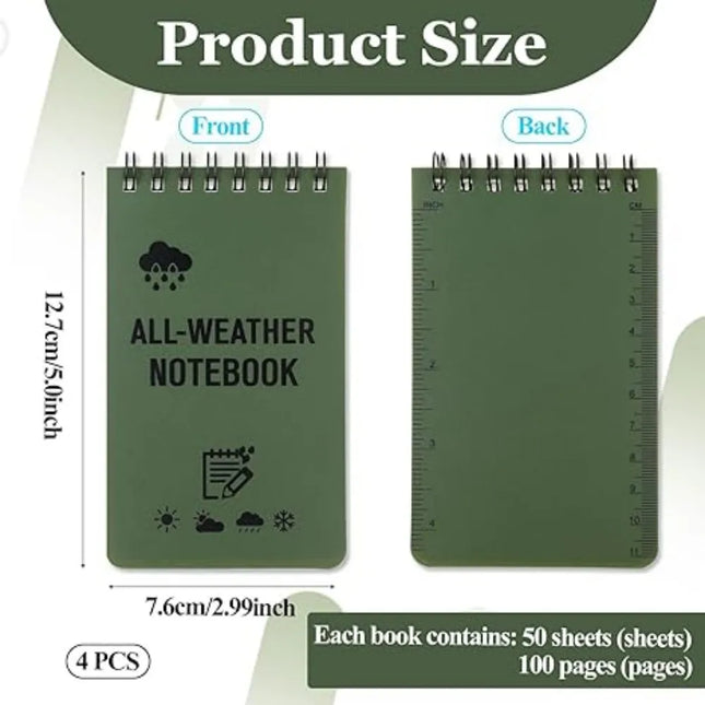 Choice Waterproof Pocket Notebook Tactical Outdoor Memo Pad by zapcart