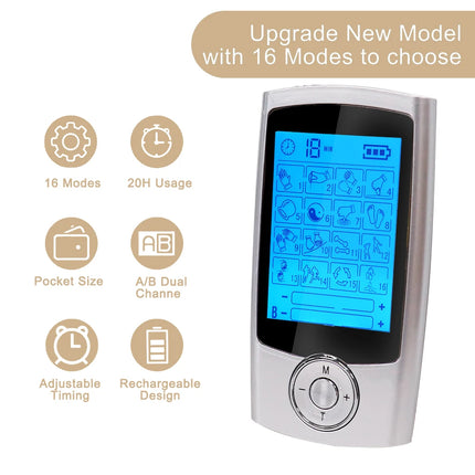 OPSLEA Tens Unit EMS Muscle Stimulator 16 Modes Home Use by zapcart