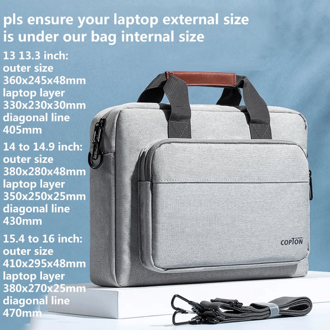 Copton Men Laptop Bag 13.3 to 15.6 Inch Shoulder Briefcase by zapcart