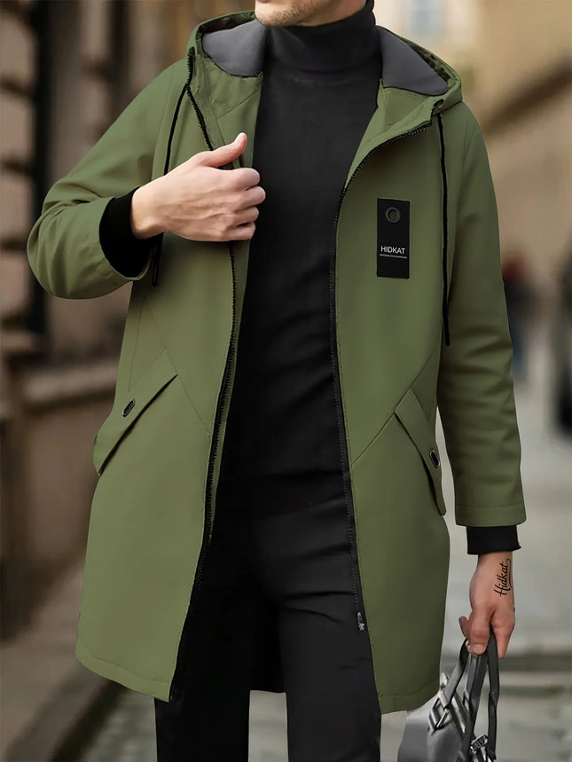 FujianChoice Men's Lightweight Olive Green Hooded Jacket by zapcart
