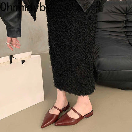 Muels Pointed Toe Women Flats Slippers All Day Comfort by zapcart