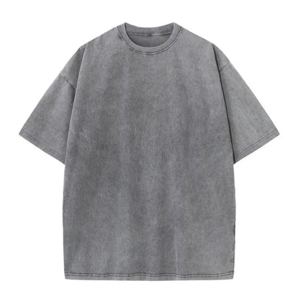 FURCWCN Unisex Cotton Retro T Shirt Drop Shoulder Tee by zapcart