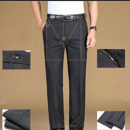 Mens Premium Formal Pants CN Guangdong Classic Comfort Fit by zapcart