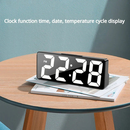 Zapcart Alarm Clock For Home With Mirror LED Display Snooze