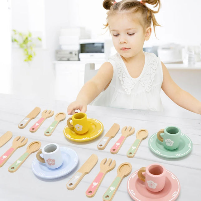 BizyKoady Wooden Kitchen Montessori Pretend Set Toddlers by zapcart