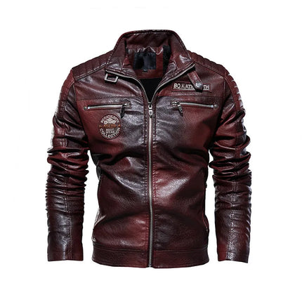 Choice Mens PU Leather Jacket Fleece Lined For Moto Riders by zapcart