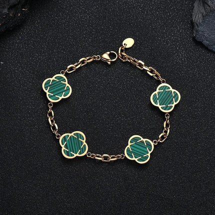 Stylish Petal Chan Bracelets for Men Boys,Waterproof Natural Shell Chain Links Wristband,Birthday Gift by zapcart