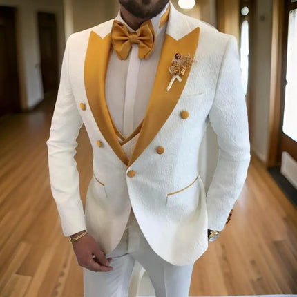 Solovedresscn Floral Wedding Suit For Men 3 Piece Groom by zapcart