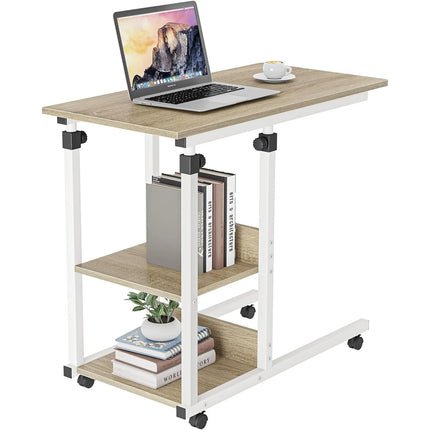 C Shaped Side Table With Wheels Height Adjustable Laptop by zapcart