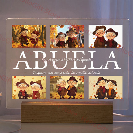 Custom Photo Text 3D Acrylic Lamp For Mom Dad Gift by zapcart