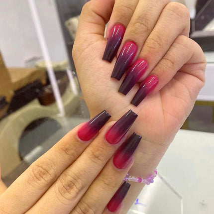 Extra Long Press On Nails Glue Included Bear Bow For Women by zapcart