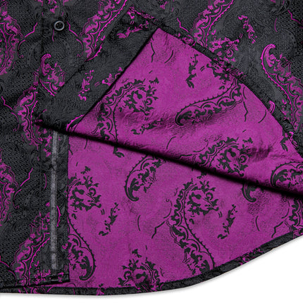 HenanChoice Mens Jacquard Paisley Shirt Long Sleeve Luxury by zapcart
