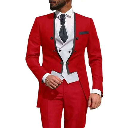 CN Jiangsu Slim Fit 3 Piece Wedding Premium Suit For Groom by zapcart