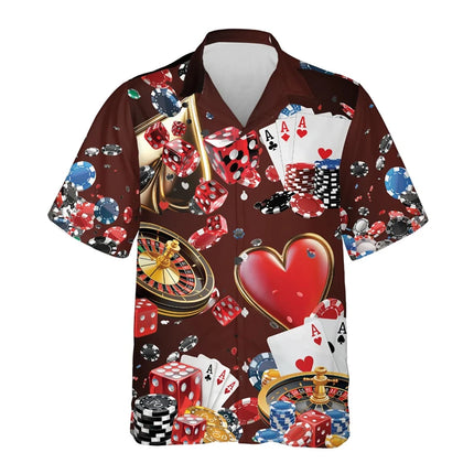Bold Las Vegas 3D Print Beach Shirt For Men CN Guangdong by zapcart
