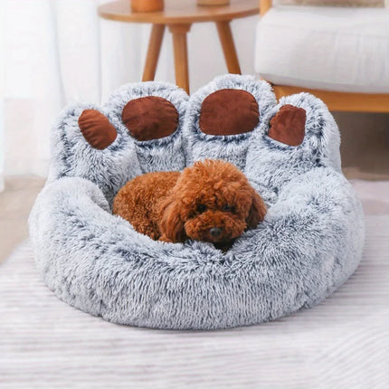 Bear Paw Pet Bed – Soft & Cozy Dog & Cat Sofa for Small to Large Pets by zapcart