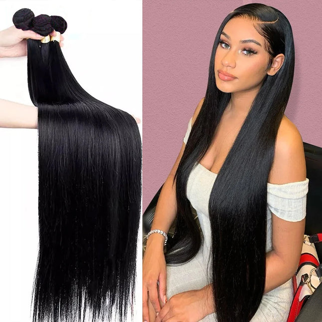 12A Straight Brazilian Remy Hair Bundles 30 Inch Sew In by zapcart