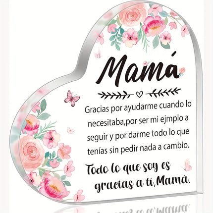 Choice Acrylic Gifts For Mom Heart Keepsake Paperweight by zapcart
