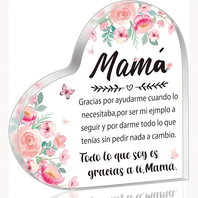 Choice Acrylic Gifts For Mom Heart Keepsake Paperweight by zapcart