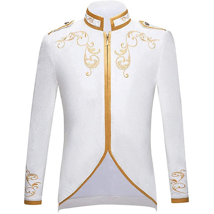 Qj Cinga Mens Halloween Jacket Embroidered Zipper Coat by zapcart