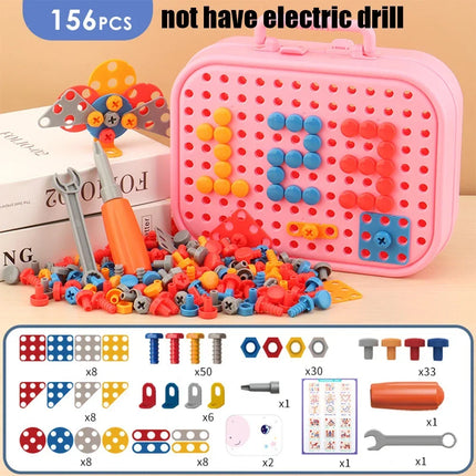 Kids Electric Drill Tool Set 3D Puzzle Educational Toy by zapcart