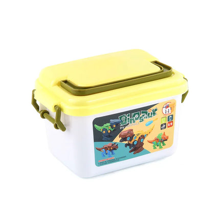 Assembled Dinosaur Disassembly Children's with Soft Projectile Ejection Screwable Dinosaur Figures Bricks Dino Toys Combination by zapcart