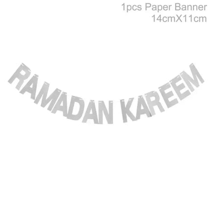 FENGRISECN Eid Mubarak Banner Plates Ramadan Tableware Kit by zapcart
