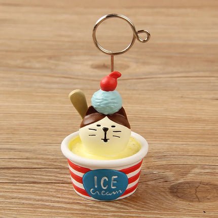 Choice Office Desk Note Holder Cute Ice Cream Cat Monster by zapcart
