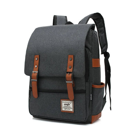 Vintage 16 inch Laptop Backpack Women Canvas Bags Men canvas Travel Leisure Backpacks Retro Casual Bag School Bags For Teenagers by zapcart