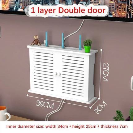 Dreamburgh Wall Mounted Router Shelf Living Room Storage by zapcart