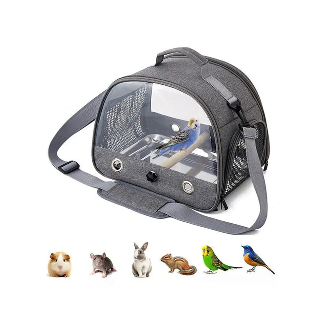 Portable Foldable Bird Cage Equipped with plastic chassis Handheld small pet bag Suitable for Parrot Hamster Hedgehog Chipmunk by zapcart