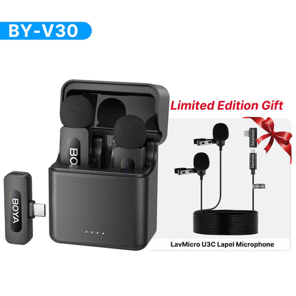 BOYA BYV3 Wireless Lavalier Microphone for iPhone Samsung by zapcart