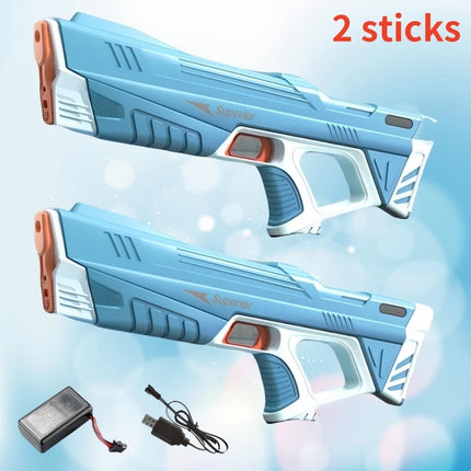 2 Sticks Kids Electric Water Gun Full Automatic Beach Battle by zapcart