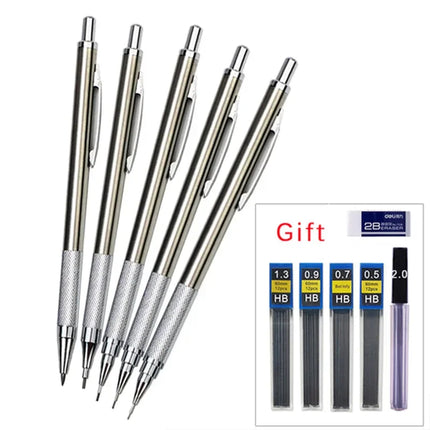 Mechanical Pencil Set 0.3 to 2.0mm Full Metal for Artists by zapcart