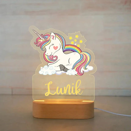 Personalized Kids Animal Night Light Custom Name Lamp by zapcart