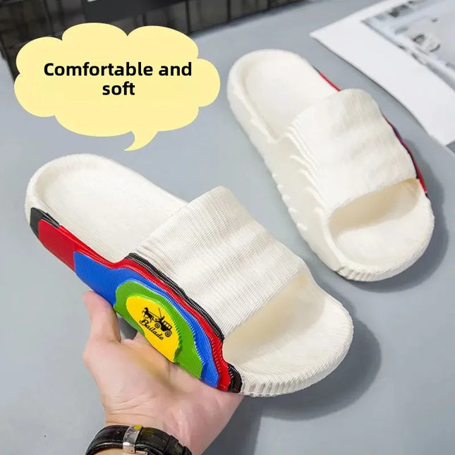 Men Anti Slip Outdoor Slippers PVC Pool Slides Summer