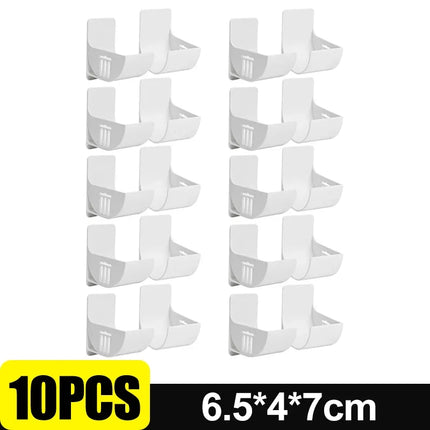 20/2pcs Wall Mount Trash Bag Holders Plastic Poly Bathroom Waste Bag Hook Dispenser Kitchen Freshness Film Roll Storage Rack by zapcart